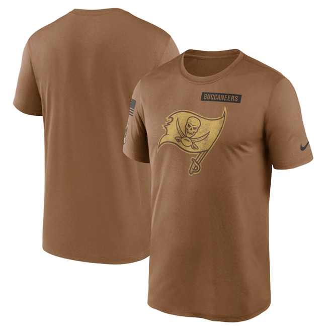 Men's Tampa Bay Buccaneers 2023 Brown Salute To Service Legend Performance T-Shirt